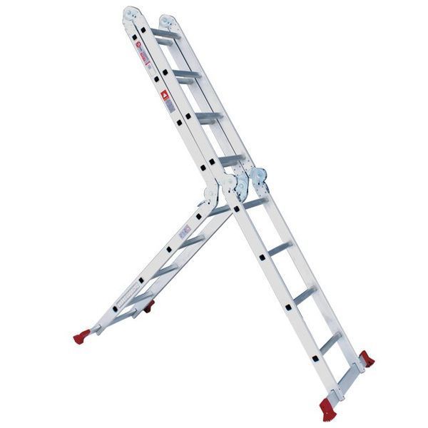 Драбина алюмінієва трансформер 4х4 сходинки, 4,7 м INTERTOOL LT-0029 LT-0029 фото