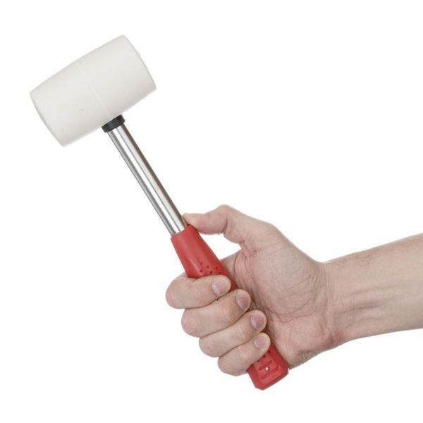 Киянка гумова 450 г, 65 мм, бiла гума, металева ручка INTERTOOL HT-0227 HT-0227 фото