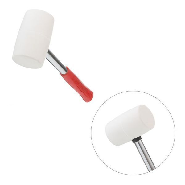 Киянка гумова 450 г, 65 мм, бiла гума, металева ручка INTERTOOL HT-0227 HT-0227 фото