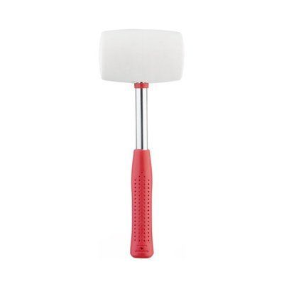 Киянка гумова 680 г, 80 мм, бiла гума, металева ручка INTERTOOL HT-0235 HT-0235 фото