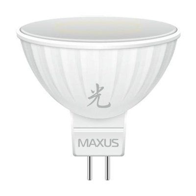 Світлодіодна LED лампа MAXUS 5W тепле світло MR16, GU5.3, 220V (1-LED-401-01) 1-LED-401-01 фото
