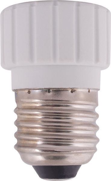 Перехідник e.lamp adapter.Е27/GU10.white, з патрону Е27 на GU10, пластиковий s9100041 фото