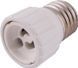 Перехідник e.lamp adapter.Е27/GU10.white, з патрону Е27 на GU10, пластиковий s9100041 фото 1