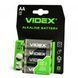 Батарейка лужна Videx LR6/АА 8шт BLISTER CARD LR6/AA 8pcs BC фото 1