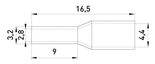 Ізольований наконечник втулковий e.terminal.stand.e4009.blue 4,0 кв.мм, синій, 100шт s3036039 фото