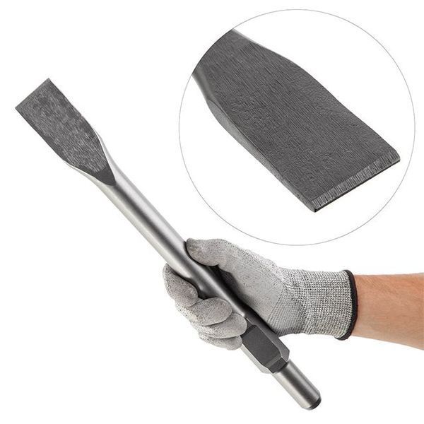 Зубило по каменю HEX 30*410 мм, ширина - 39 мм INTERTOOL SD-0462 SD-0462 фото