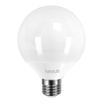 Світлодіодна LED лампа (куля) MAXUS G95 12W 3000K тепле світло 220V E27 (1-LED-901) (1-LED-901) фото