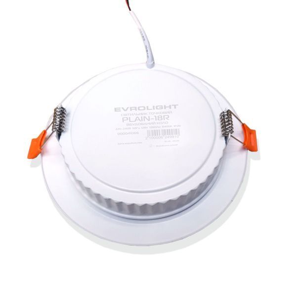 Світильник точковий врізний EVROLIGHT 18Вт коло PLAIN-18R 6400К 1039 фото
