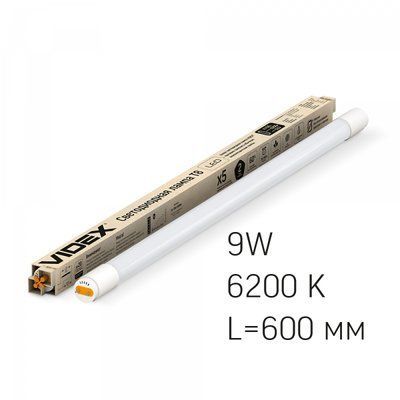 LED лампа VIDEX T8b 9W 0.6M 6200K матова VL-T8b-09066 фото